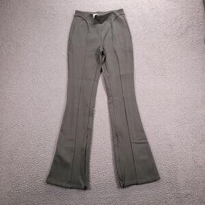 ALO Yoga Pants Size XXS Green High Waist Zip It Hem Flare Leg Activewear